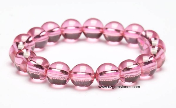 cubic zirconia pink beads