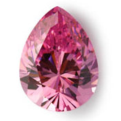 pink pear cz stones