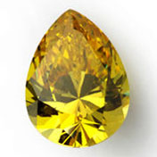 yellow pear cz stones