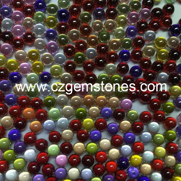 cubic zirconia beads smooth round CZ