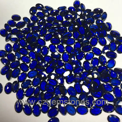 oval lab blue sapphire wholesale price
