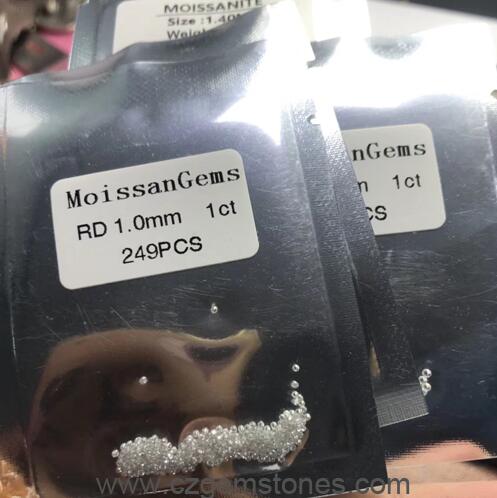 1.0mm moissanite 1ct/lot