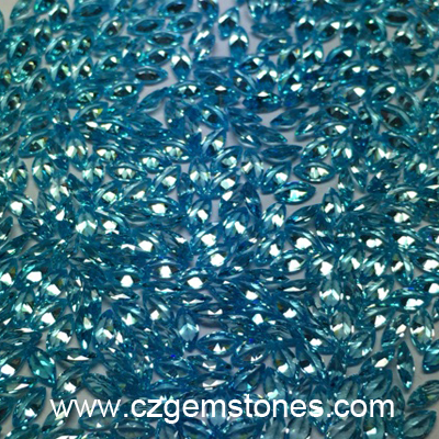 aquamarine maruise cut cubic zirconia